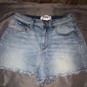 Pink by Victoria Secret high waisted denim shorts